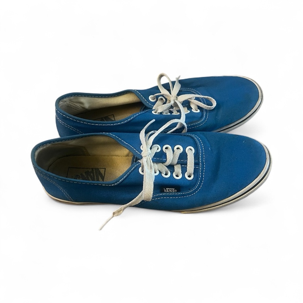 Vans Blue and Cream Canvas Shoes